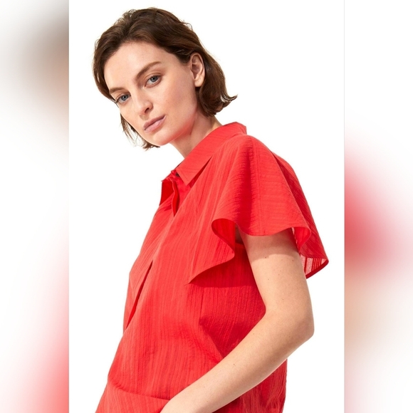 Mara Hoffman Phebe Top New With Tags Red Cotton - Picture 2 of 5